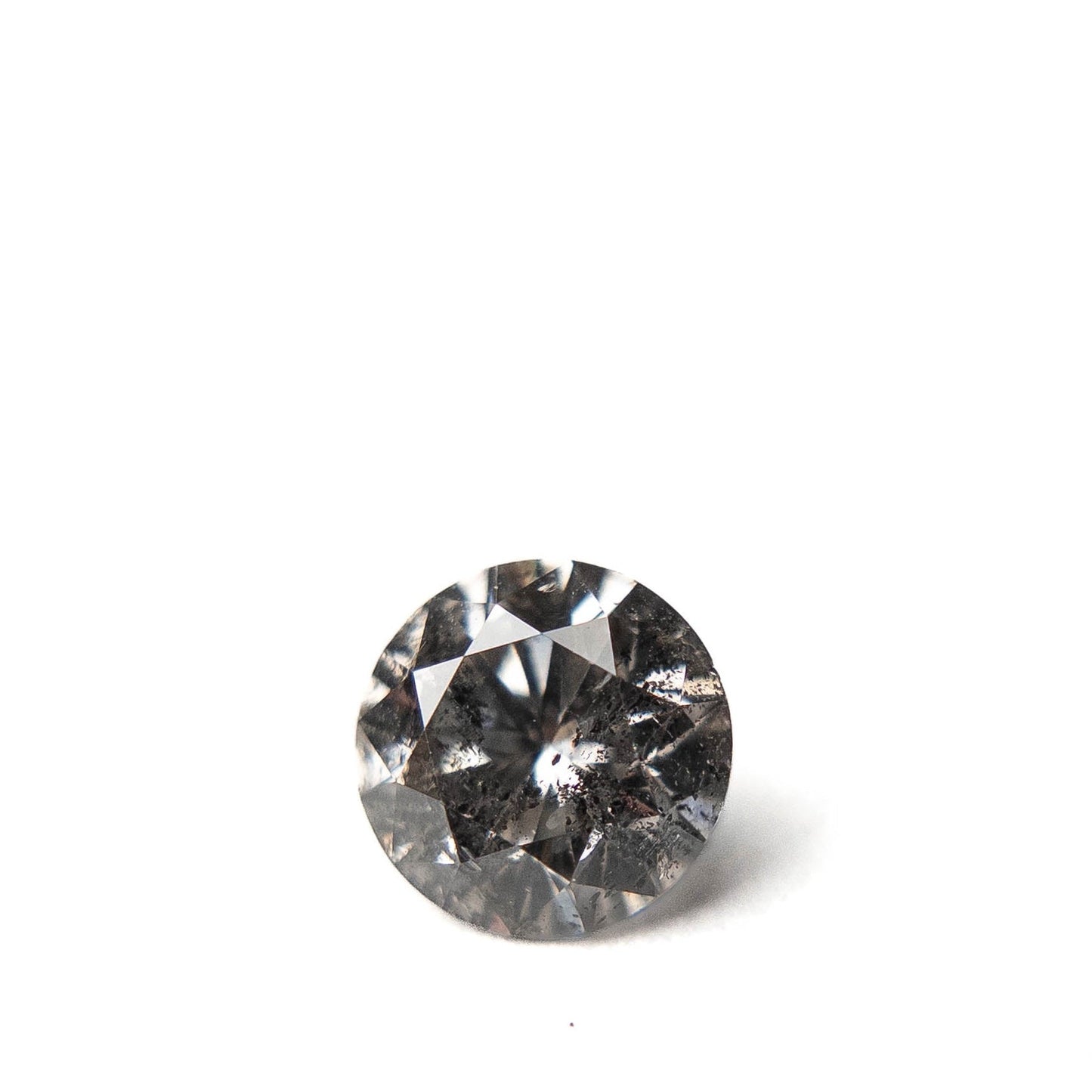 1.33 Carat Salt and Pepper Brilliant Cut Round Diamond