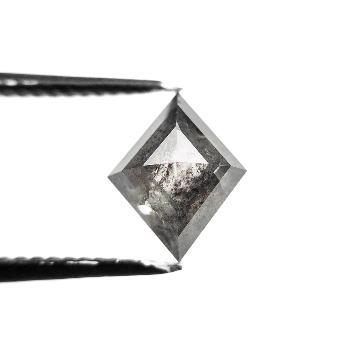 1.33 Carat Salt and Pepper Rose Cut Lozenge Diamond