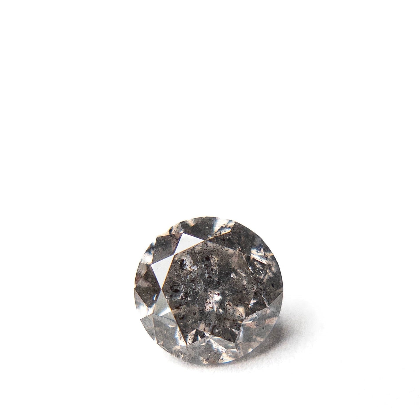 1.59 Carat Salt and Pepper Brilliant Cut Round Diamond