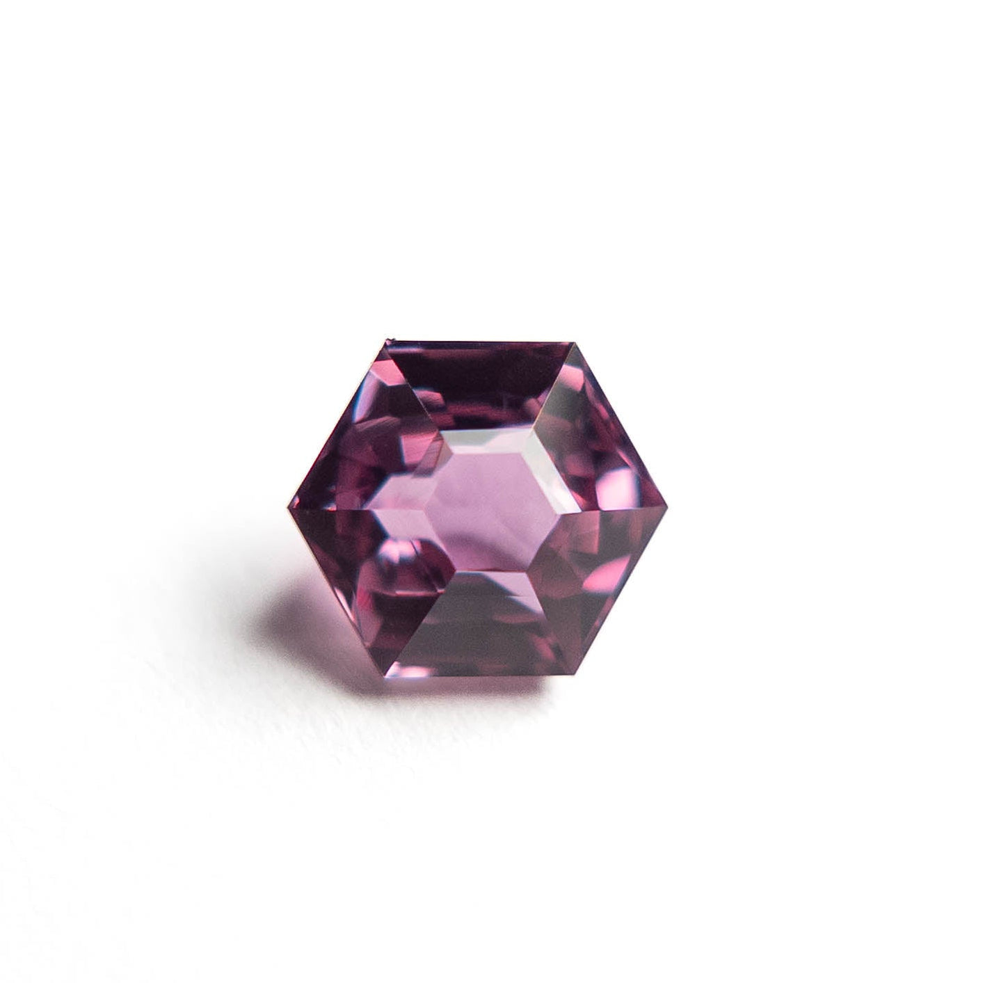 1.17 Carat Purple Pink Brilliant Cut Hexagon Ceylon Sapphire