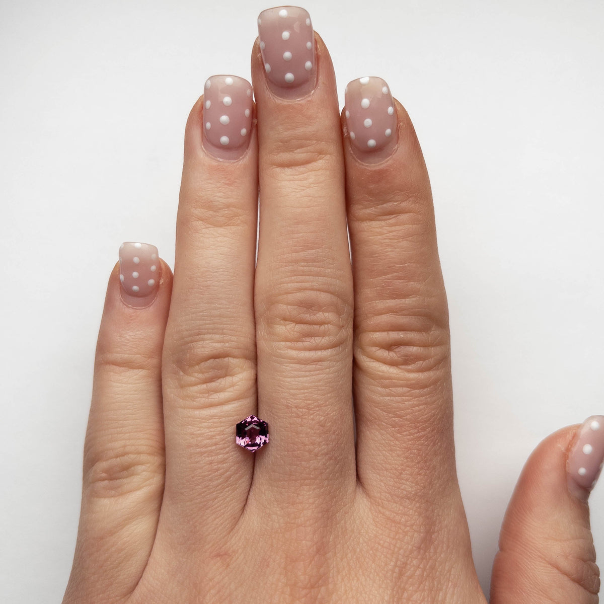 1.17 Carat Purple Pink Brilliant Cut Hexagon Ceylon Sapphire