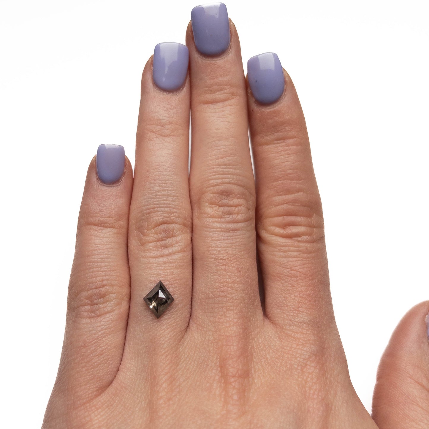 1.33 Carat Salt and Pepper Rose Cut Lozenge Diamond