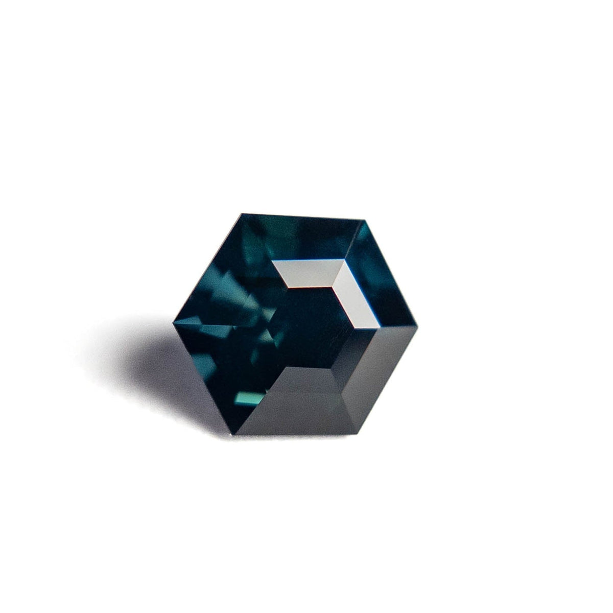 1.26 Carat Teal Blue Step Cut Hexagon Australian Sapphire