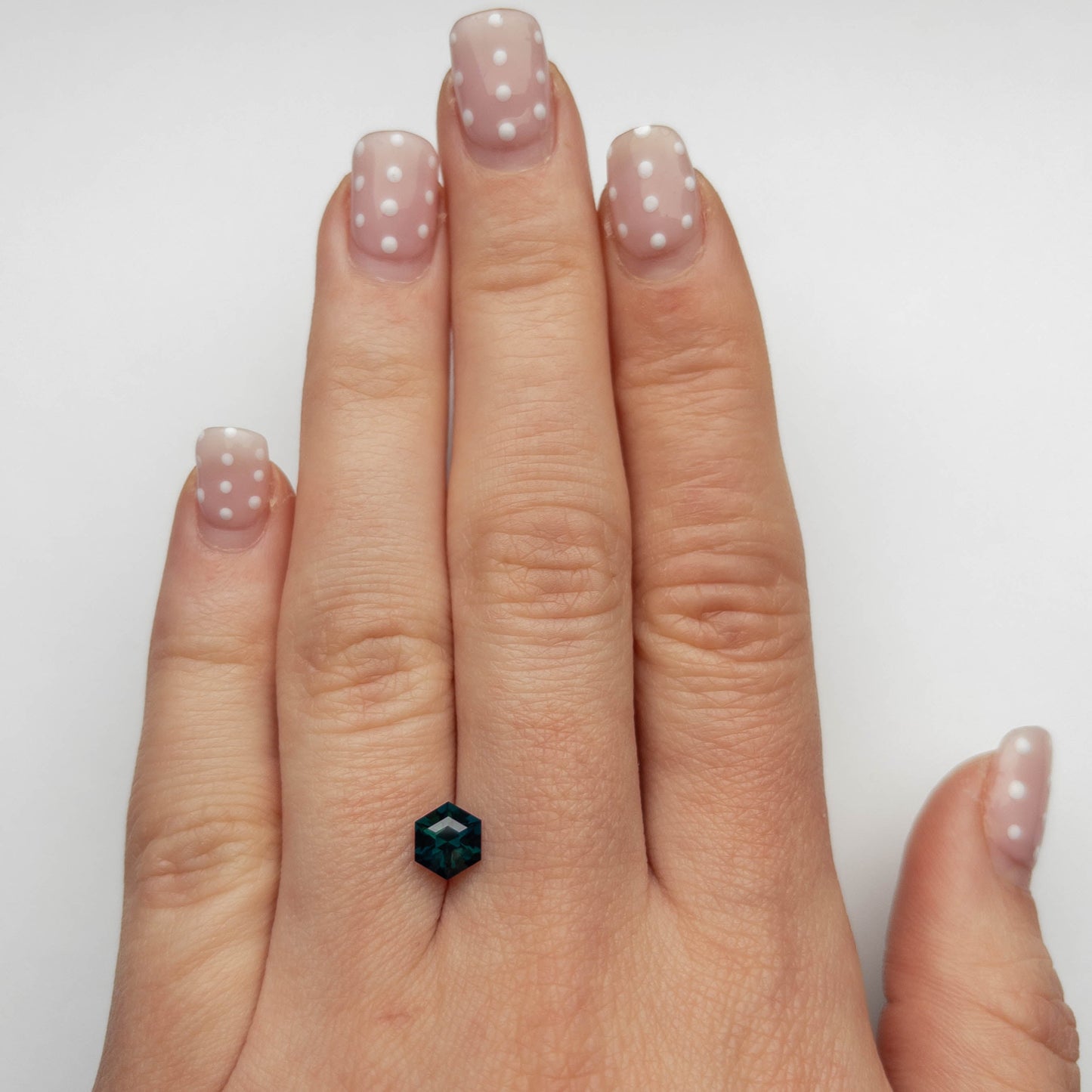 1.26 Carat Teal Blue Step Cut Hexagon Australian Sapphire