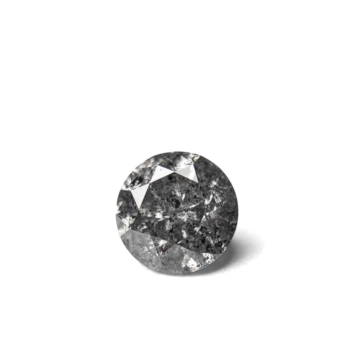 1.43 Carat Salt and Pepper Brilliant Cut Round Diamond