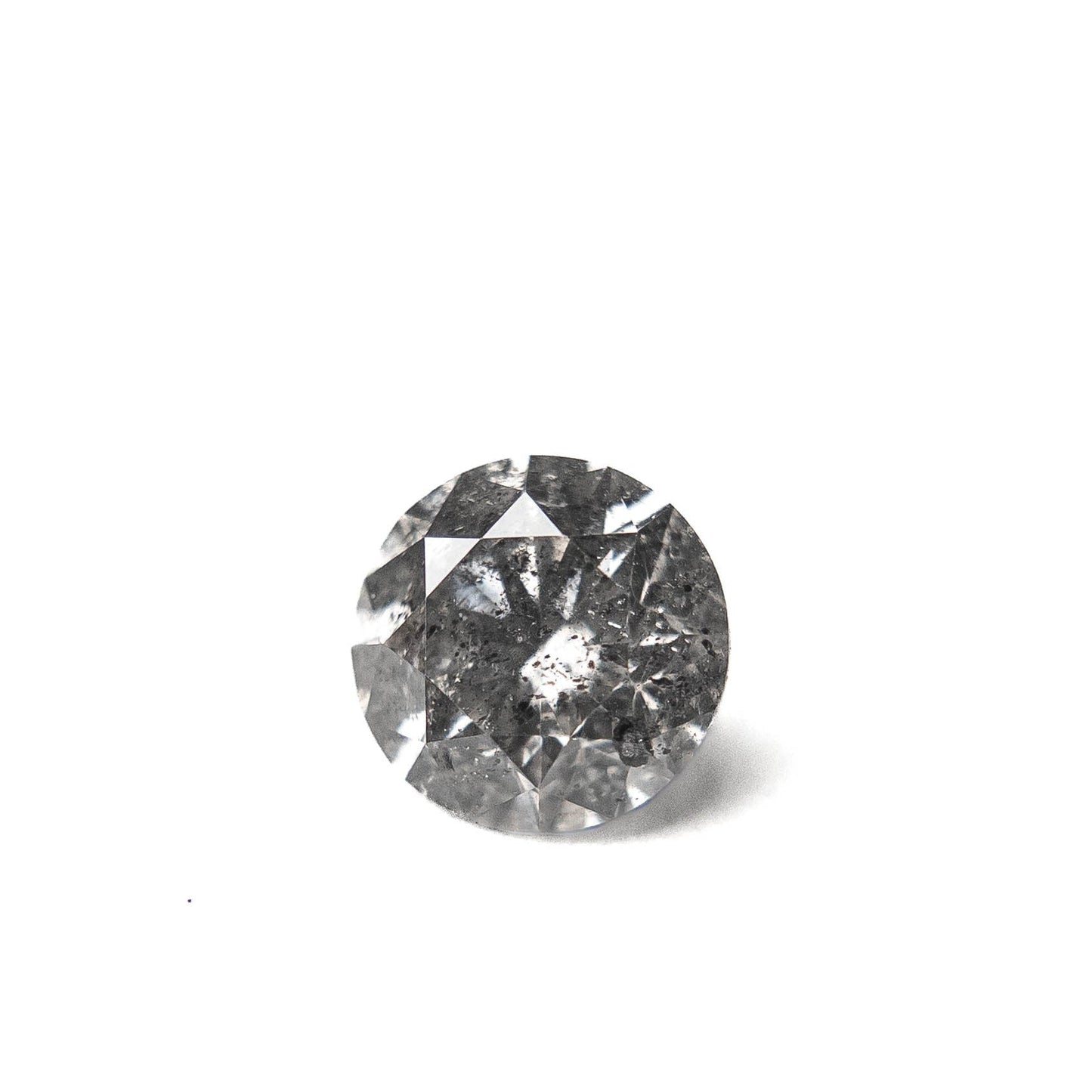 1.35 Carat Salt and Pepper Brilliant Cut Round Diamond