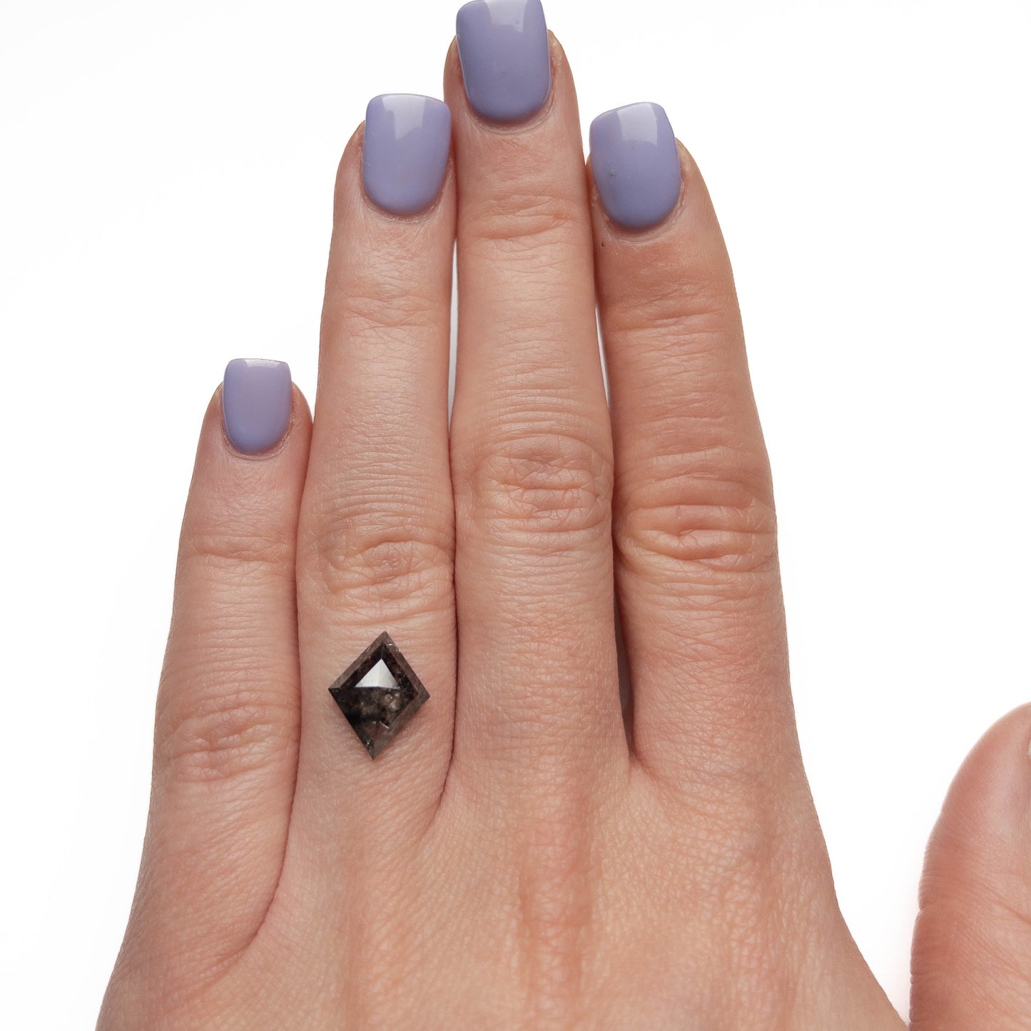 2.57 Carat Black Rose Cut Lozenge Diamond