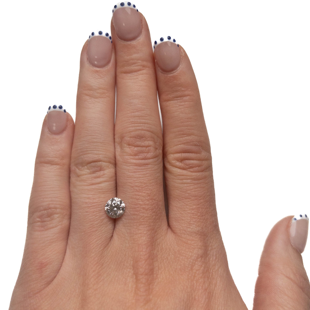 1.35 Carat Salt and Pepper Brilliant Cut Round Diamond