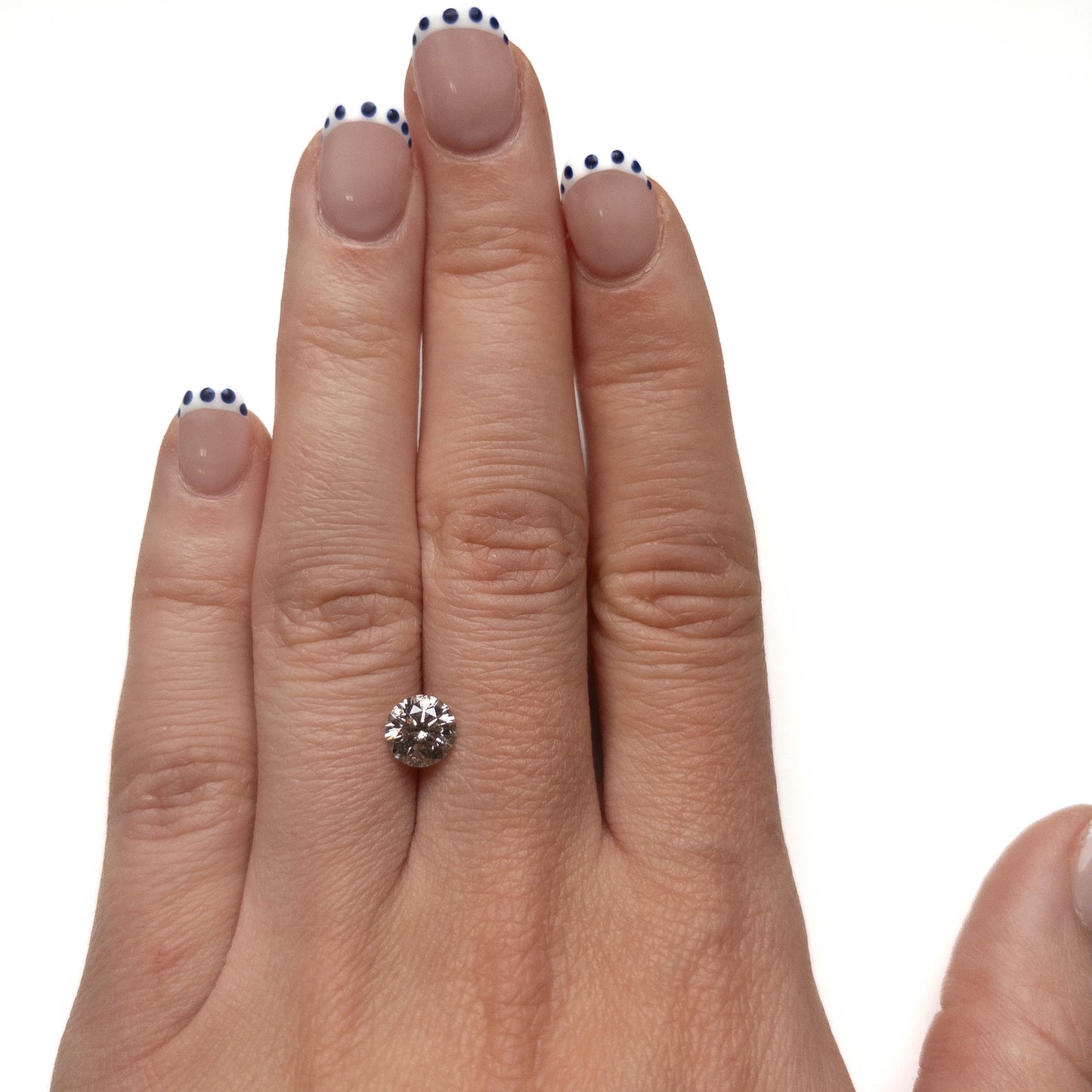 1.33 Carat Salt and Pepper Brilliant Cut Round Diamond