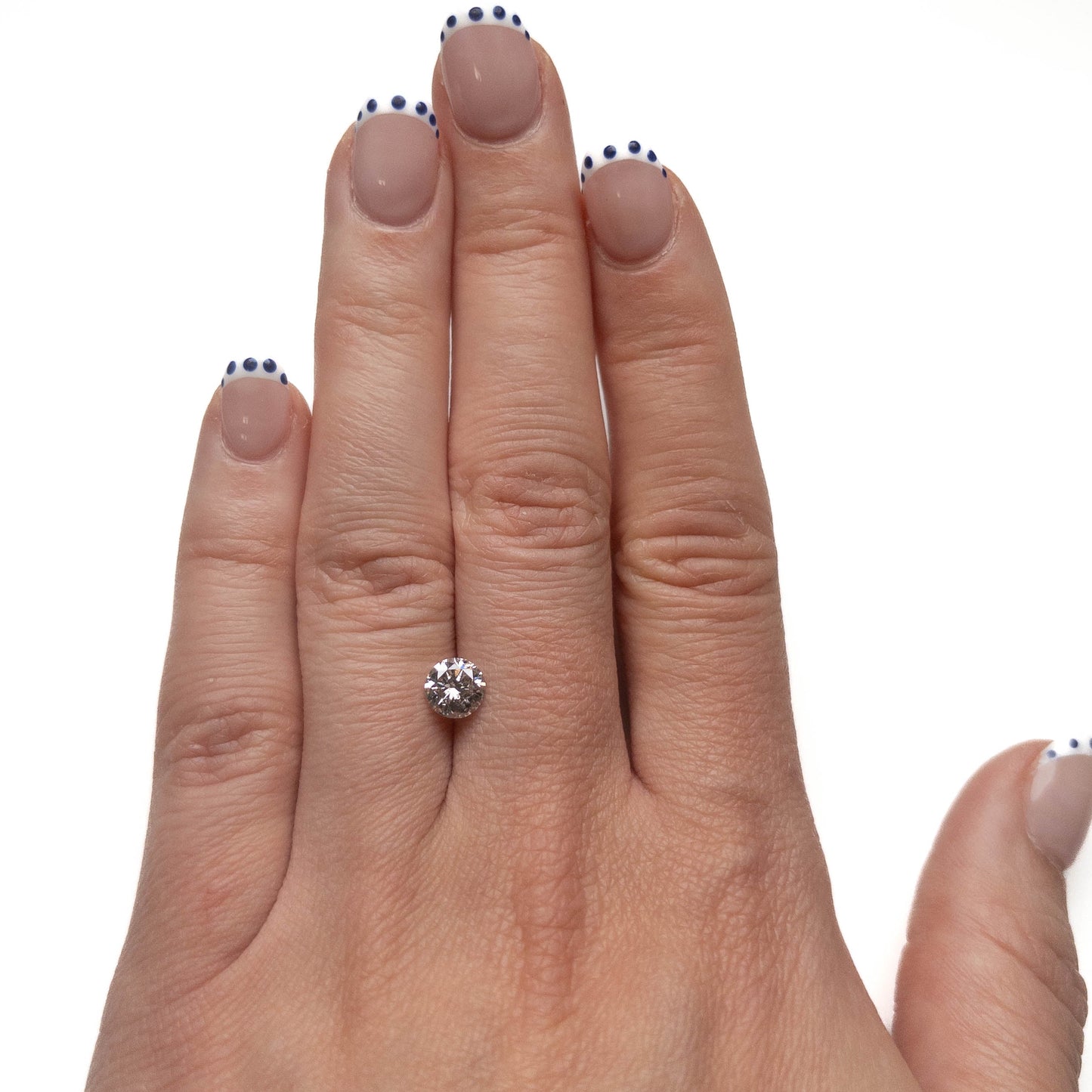 1.01 Carat Salt and Pepper Brilliant Cut Round Diamond