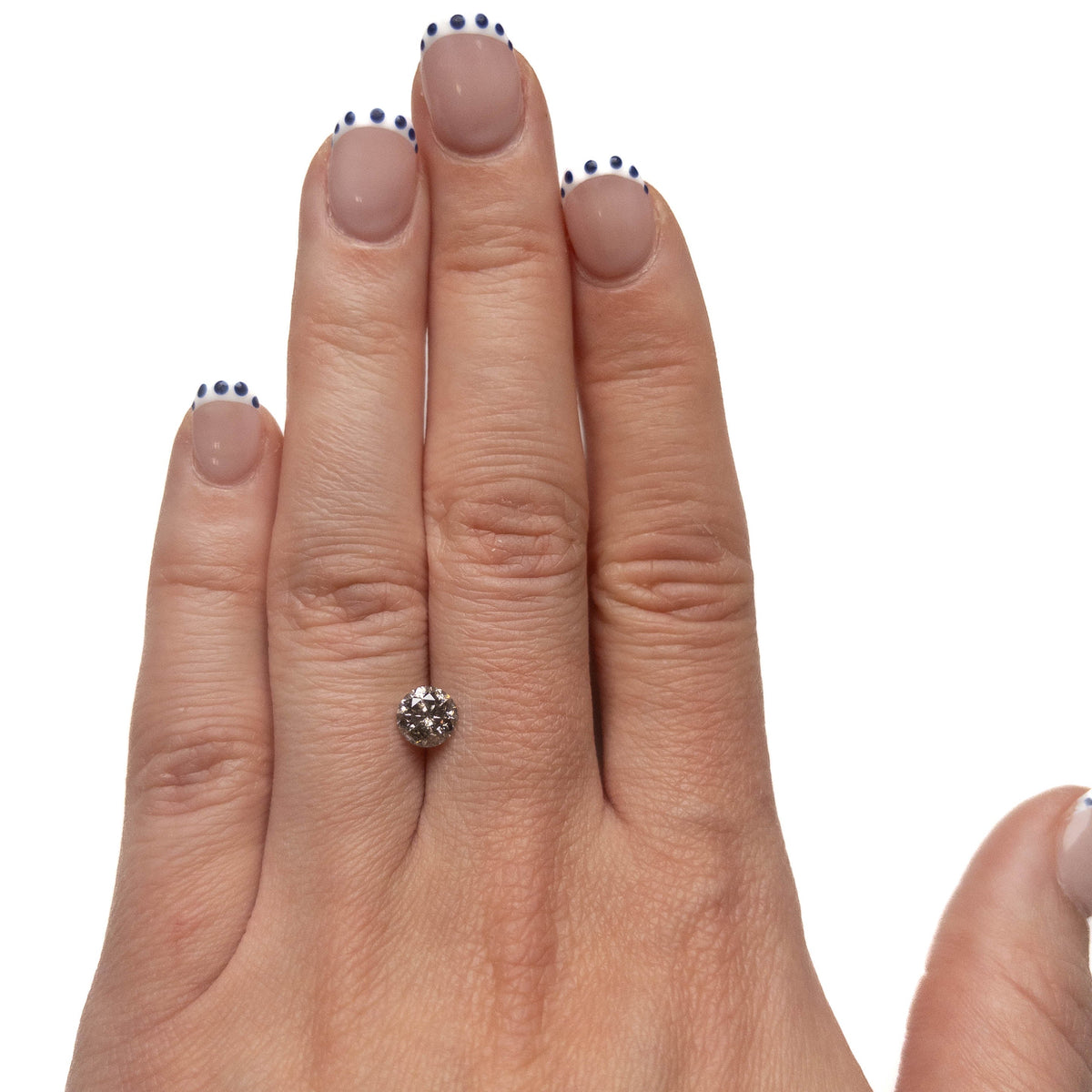 1.06 Carat Salt and Pepper Brilliant Cut Round Diamond