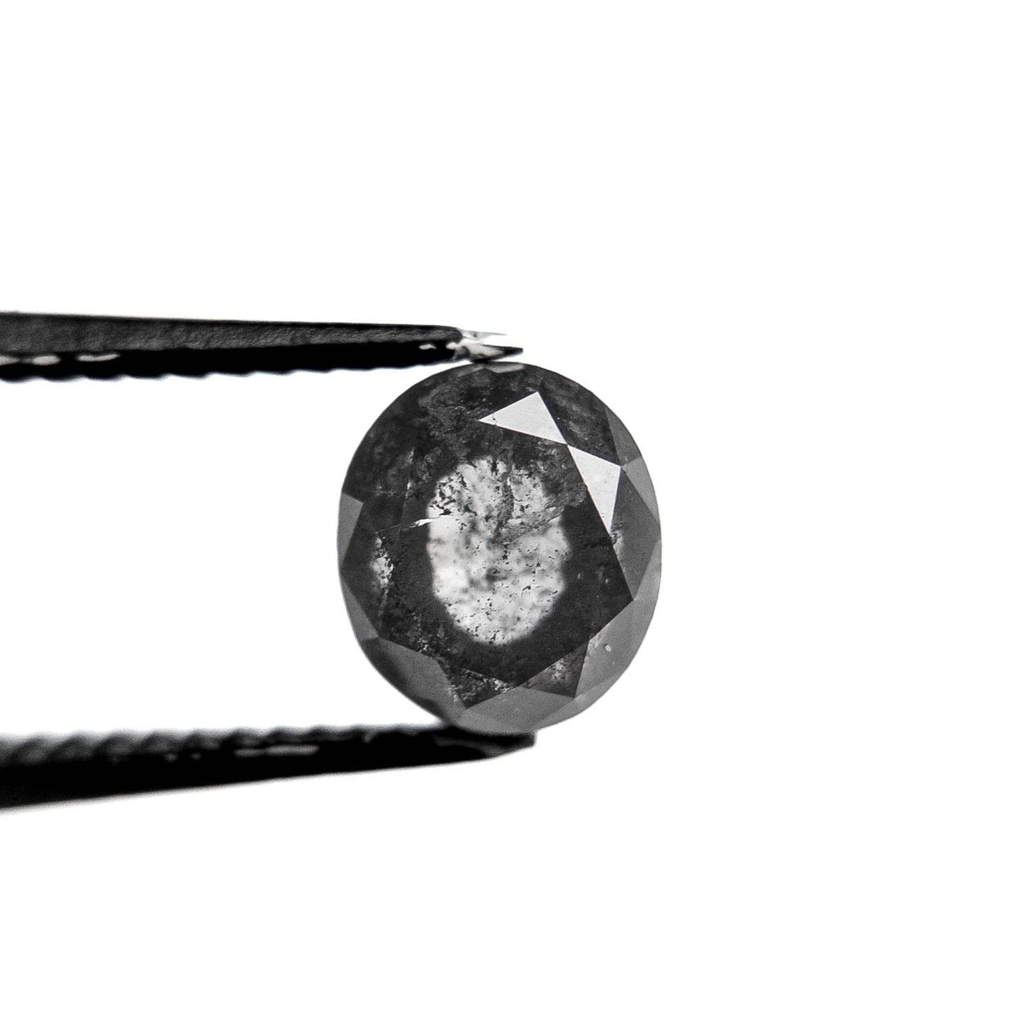 1.94 Carat Salt and Pepper Double Cut Oval Diamond