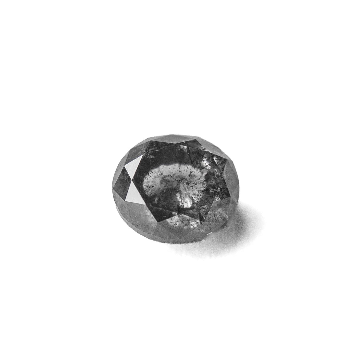 1.94 Carat Salt and Pepper Double Cut Oval Diamond