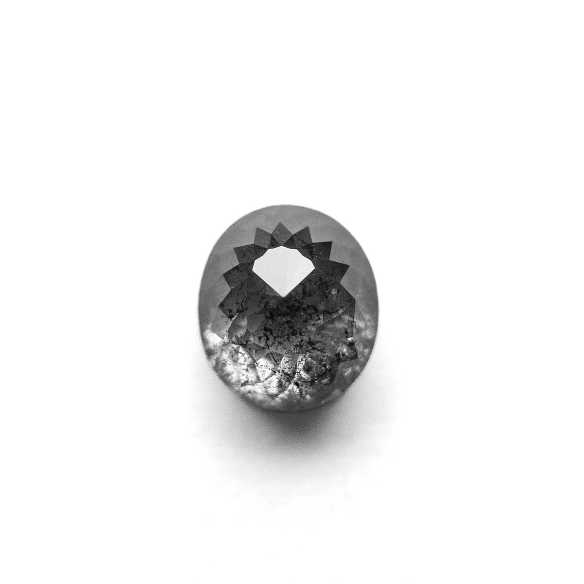 1.94 Carat Salt and Pepper Double Cut Oval Diamond