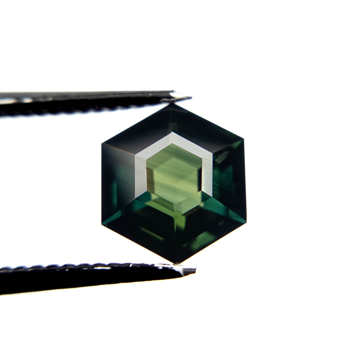 2.43 Carat Teal Double Cut Hexagon Australian Sapphire