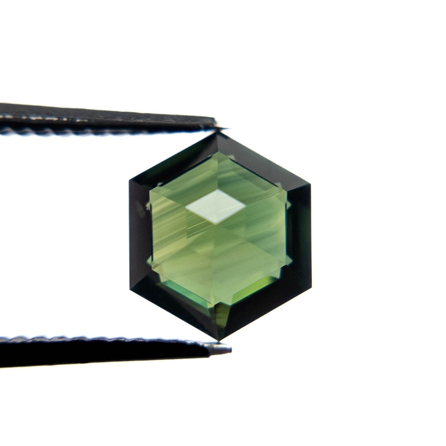 2.43 Carat Teal Double Cut Hexagon Australian Sapphire
