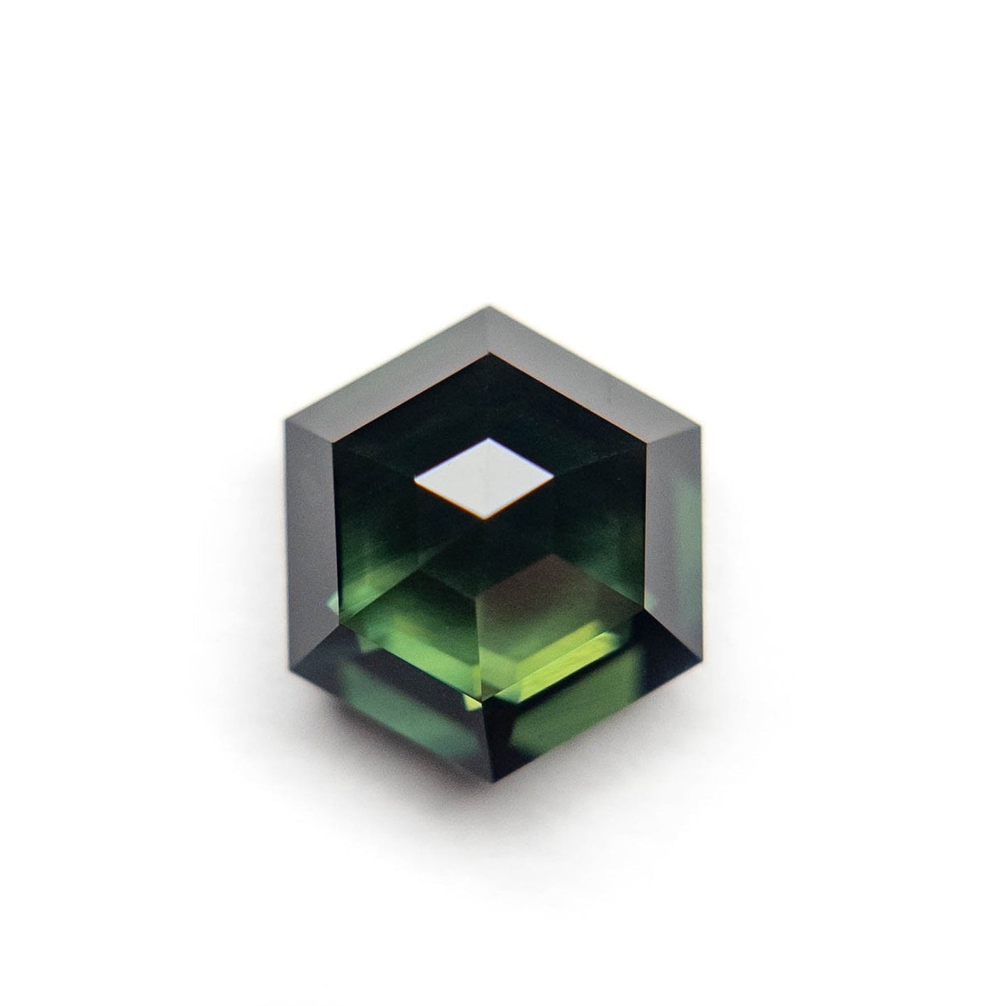 2.43 Carat Teal Double Cut Hexagon Australian Sapphire