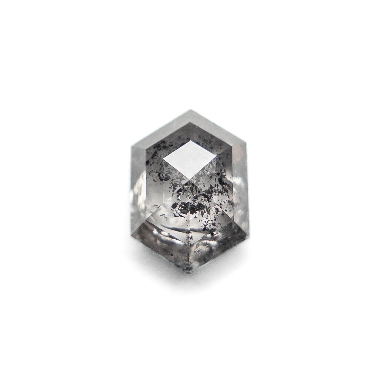 1.07 Carat Salt and Pepper Rose Cut Hexagon Diamond