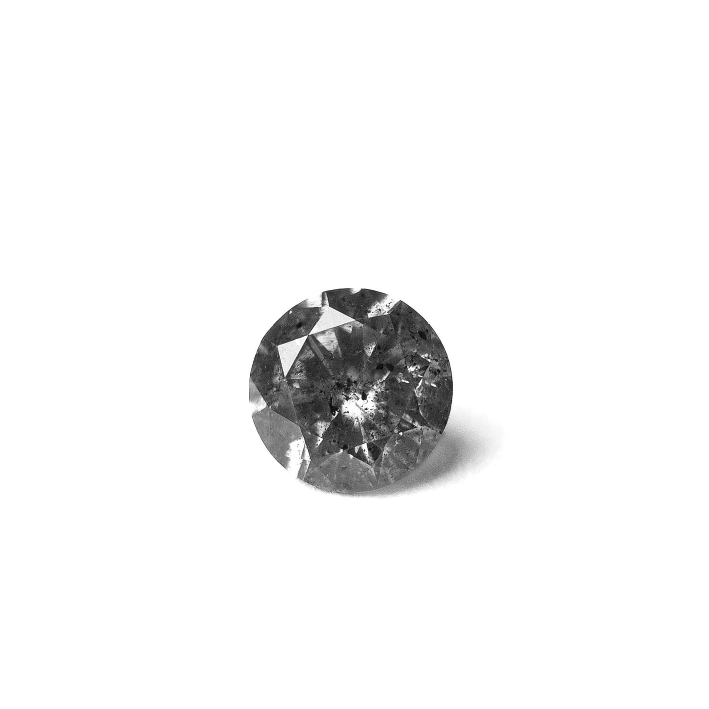 .93 Carat Salt and Pepper Brilliant Cut Round Diamond