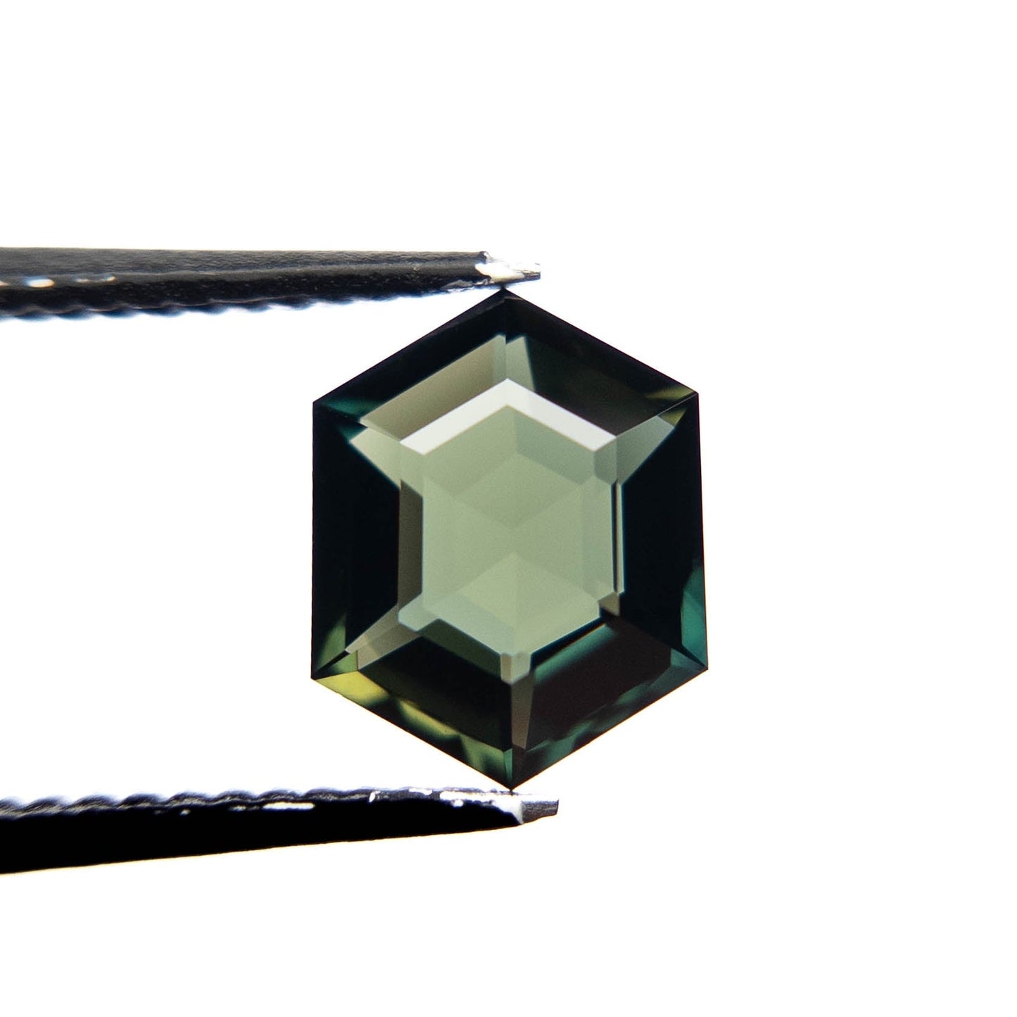 2.36 Carat Teal Double Cut Hexagon Australian Sapphire