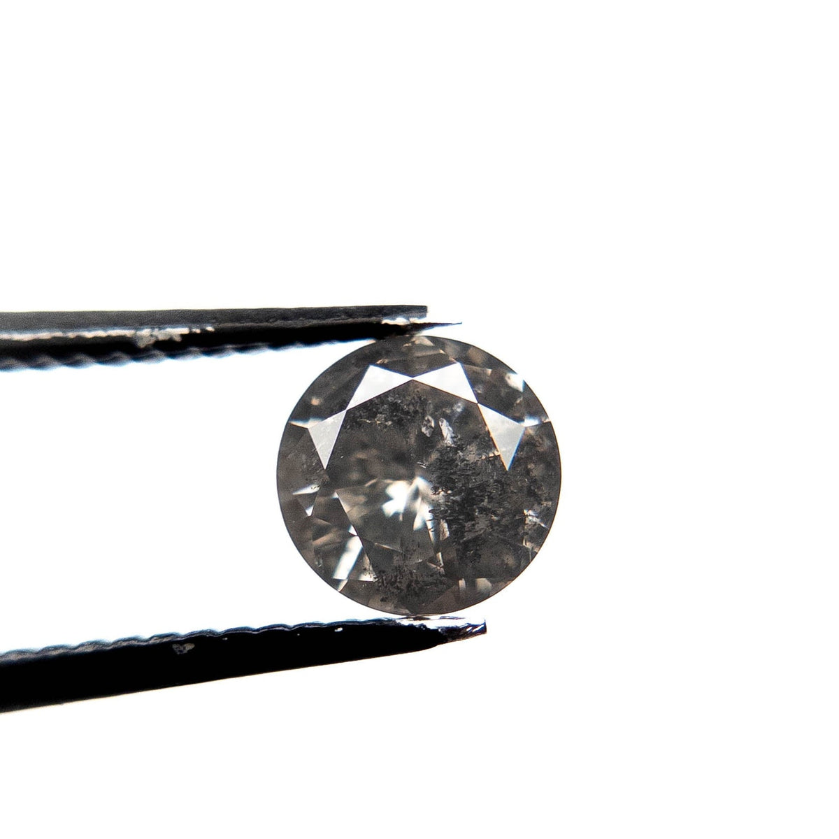 1 Carat Salt and Pepper Brilliant Cut Round Diamond