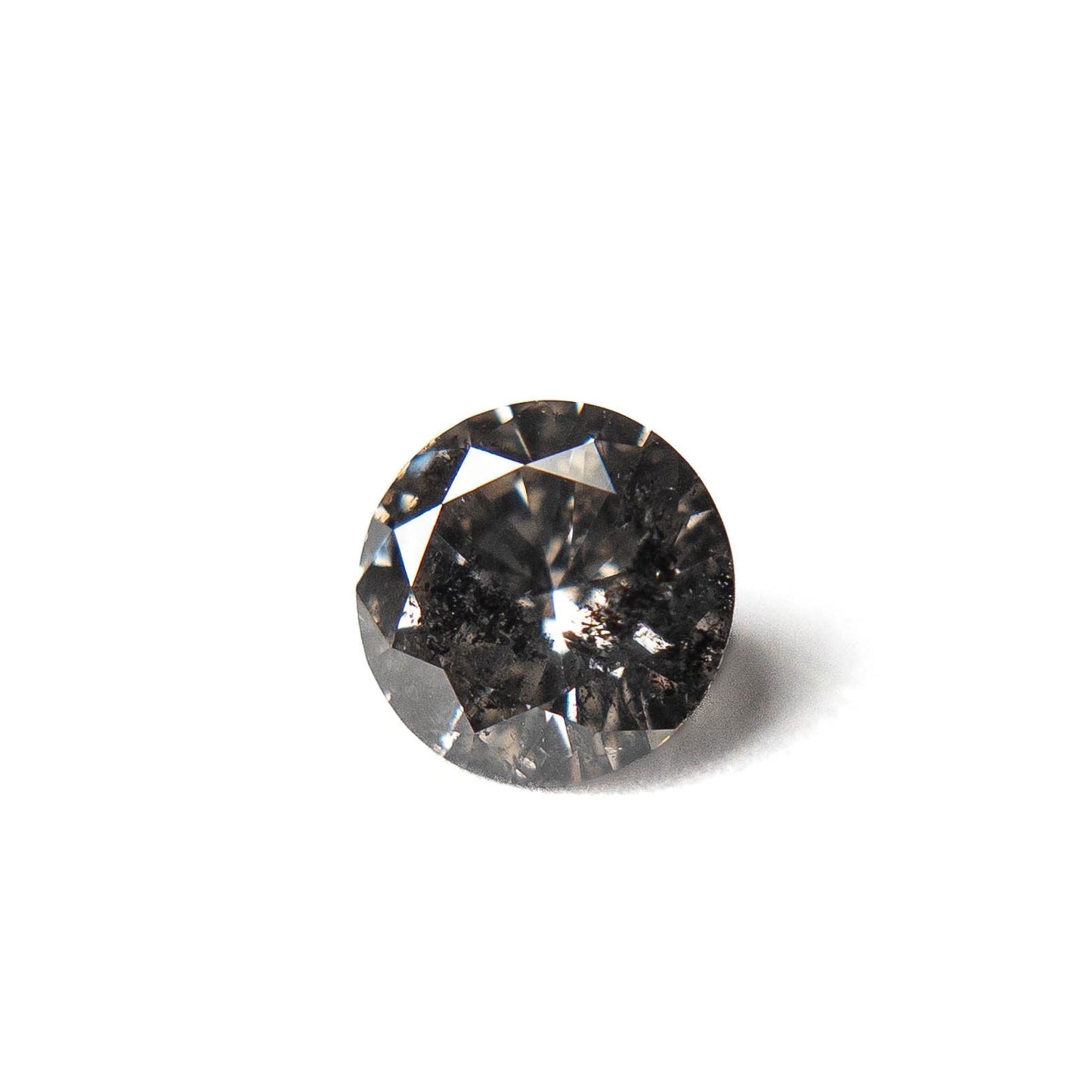 1 Carat Salt and Pepper Brilliant Cut Round Diamond