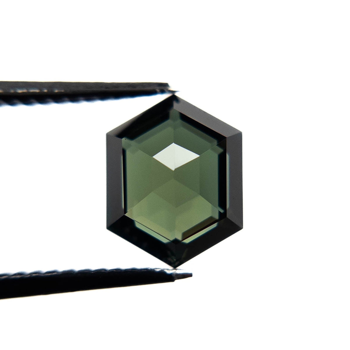 2.36 Carat Teal Double Cut Hexagon Australian Sapphire