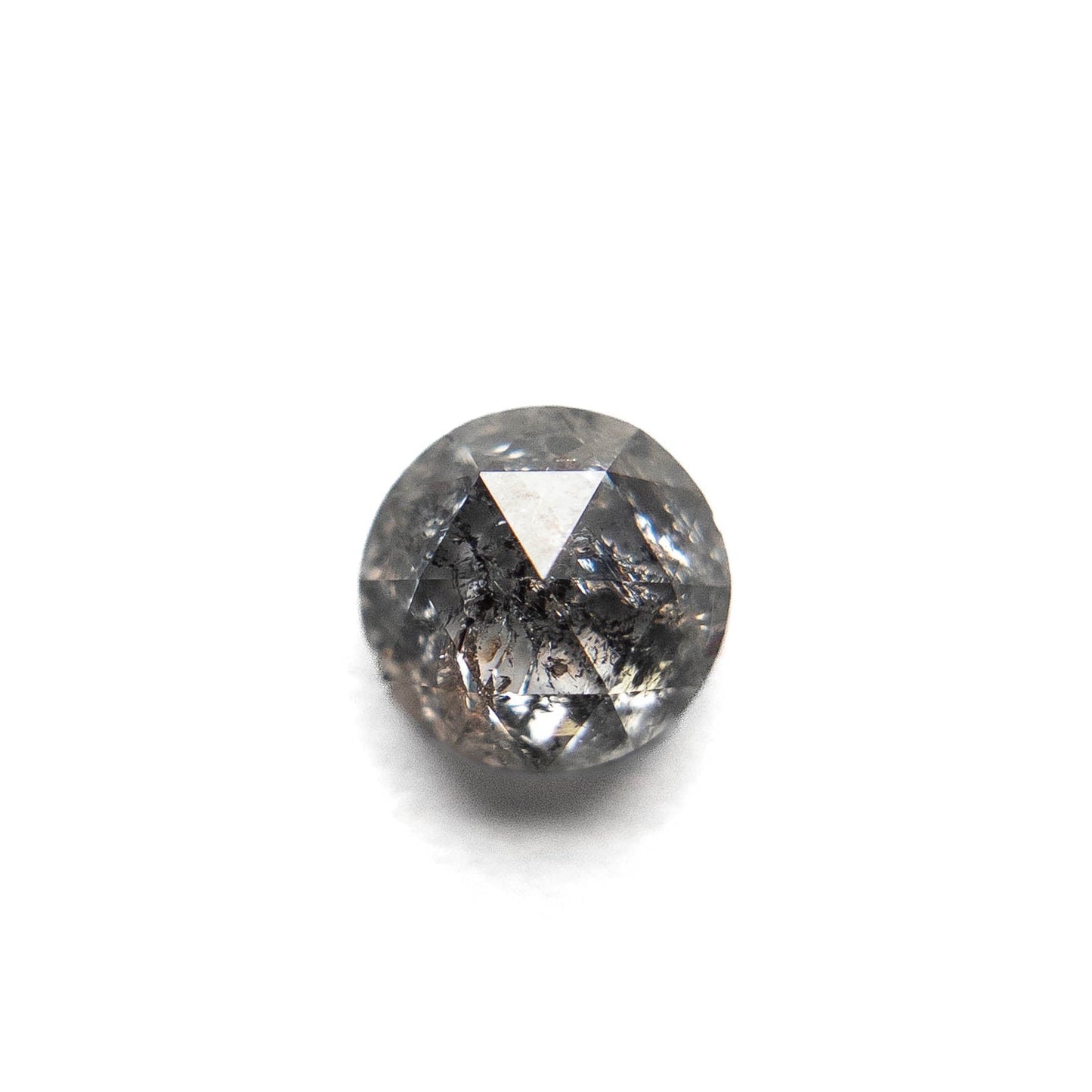 1.50 Carat Salt and Pepper Rose Cut Round Diamond