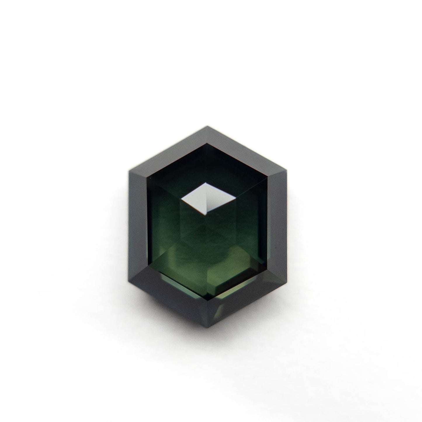 2.36 Carat Teal Double Cut Hexagon Australian Sapphire