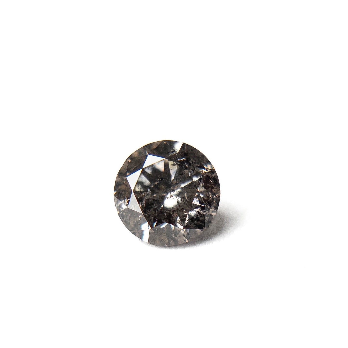 .97 Carat Salt and Pepper Brilliant Cut Round Diamond