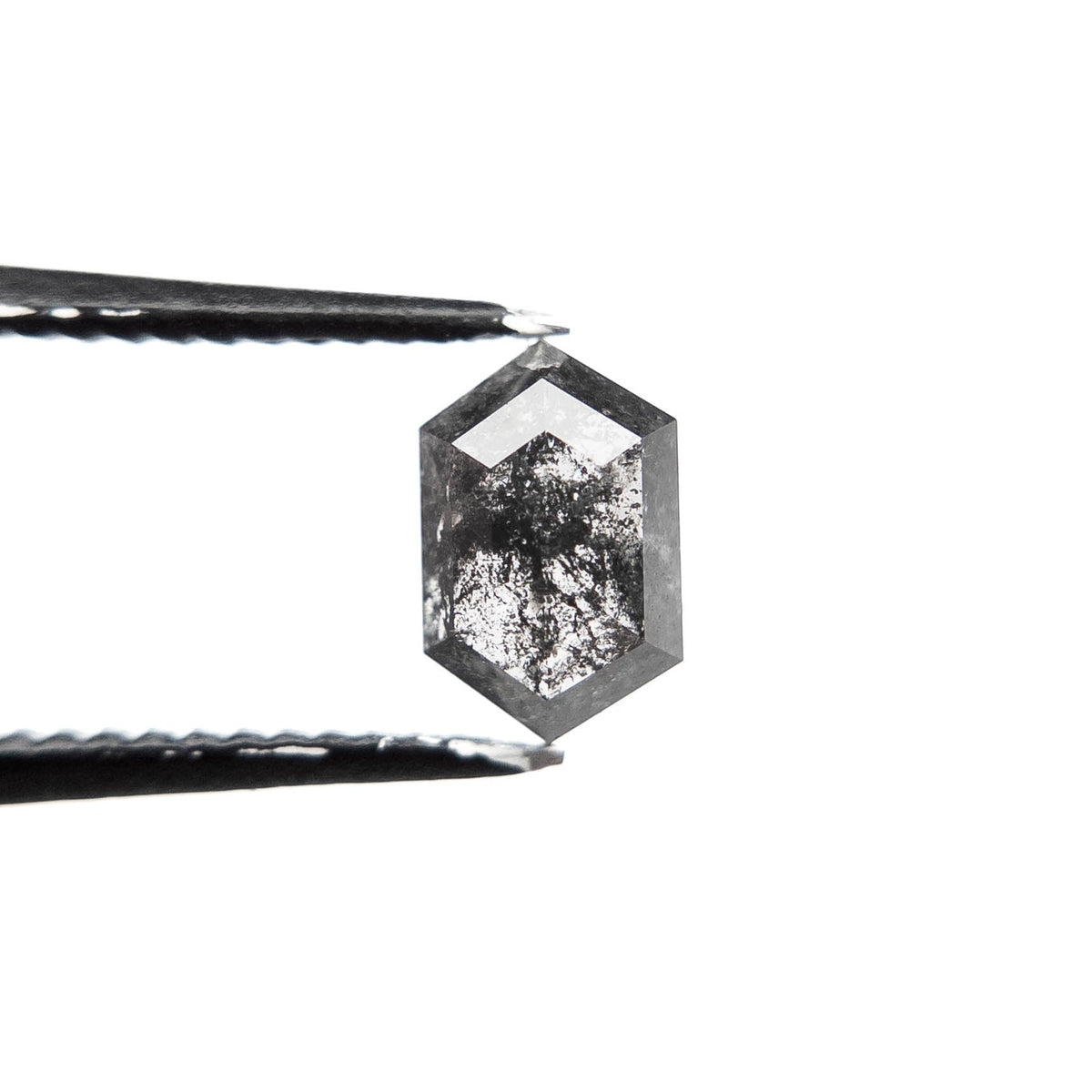 .84 Carat Black Rose Cut Hexagon Diamond