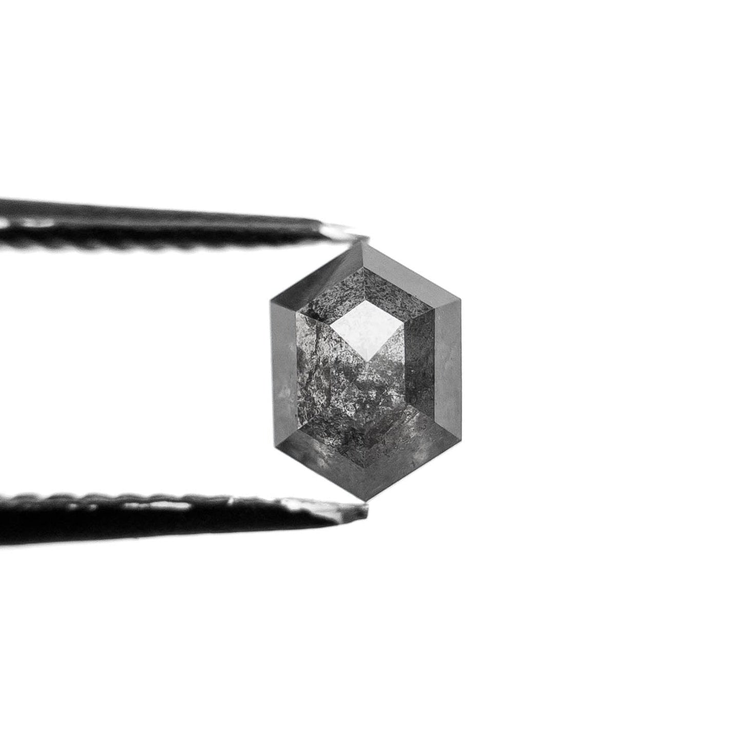 .79 Carat Black Rose Cut Hexagon Diamond