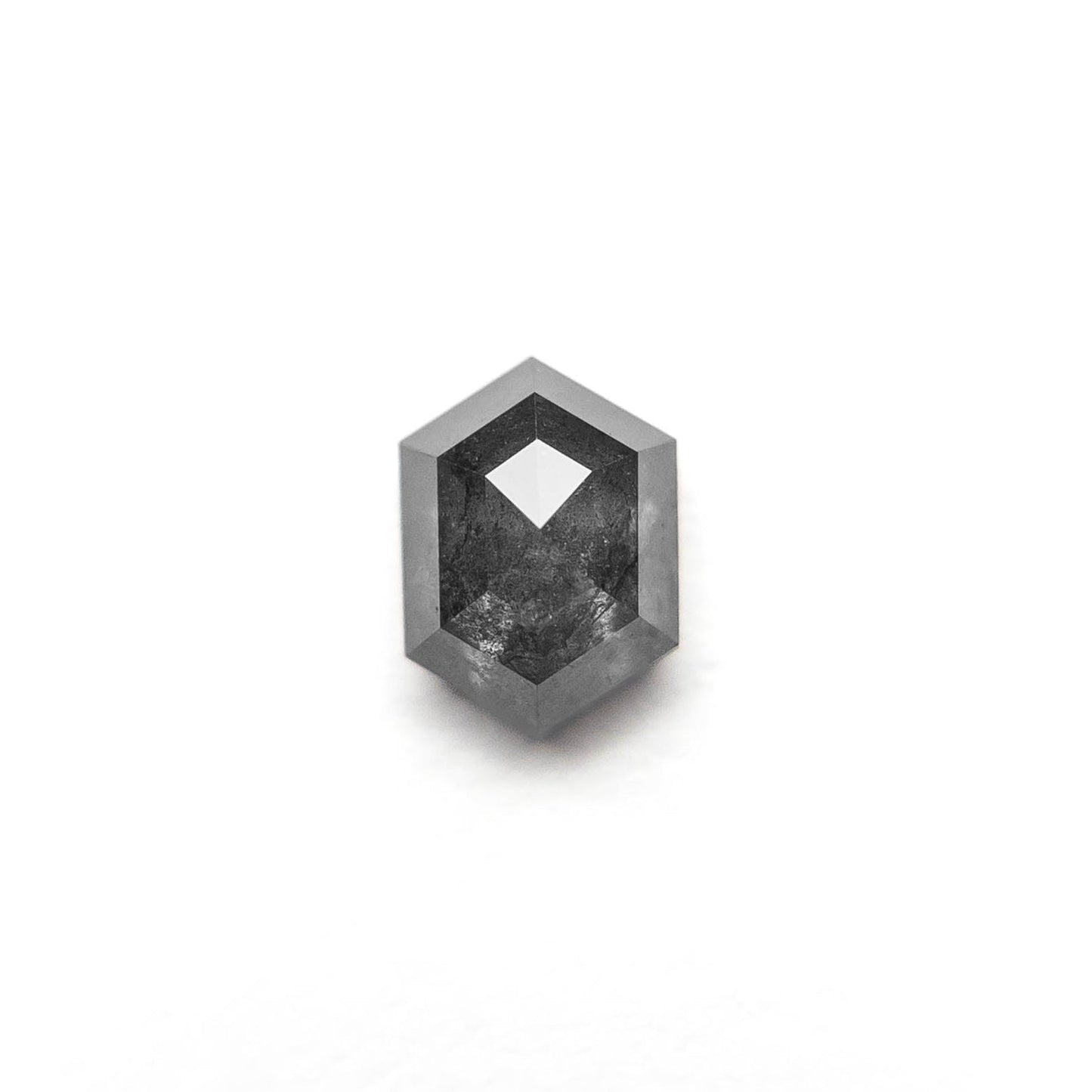 .79 Carat Black Rose Cut Hexagon Diamond