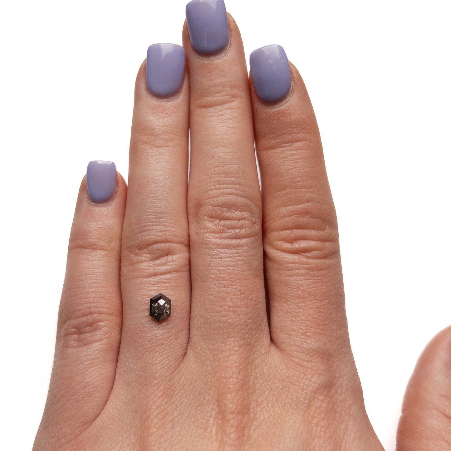 .79 Carat Black Rose Cut Hexagon Diamond