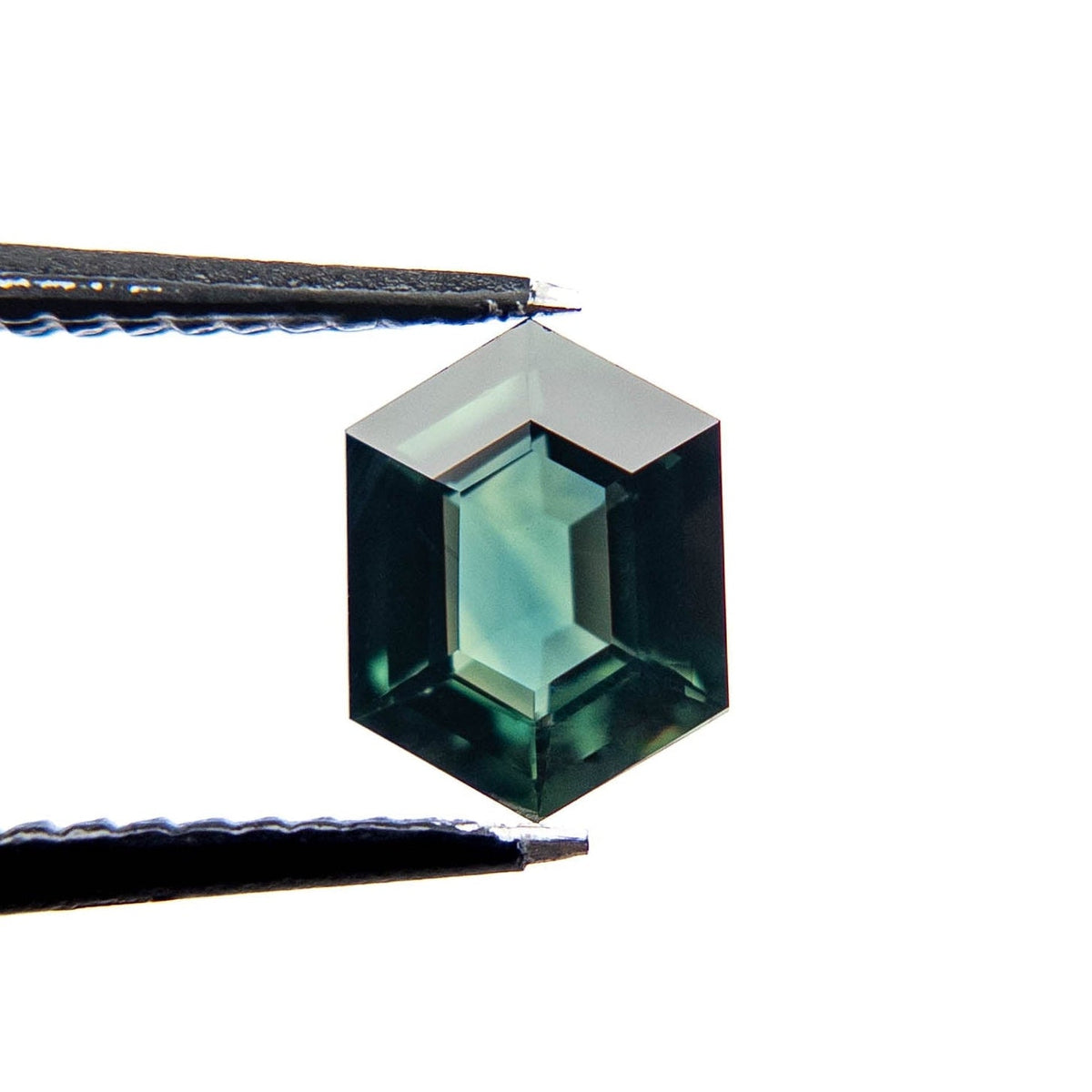 1.17 Carat Teal Step Cut Hexagon Australian Sapphire