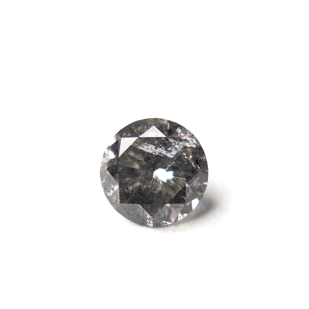 1.40 Carat Salt and Pepper Brilliant Cut Round Diamond