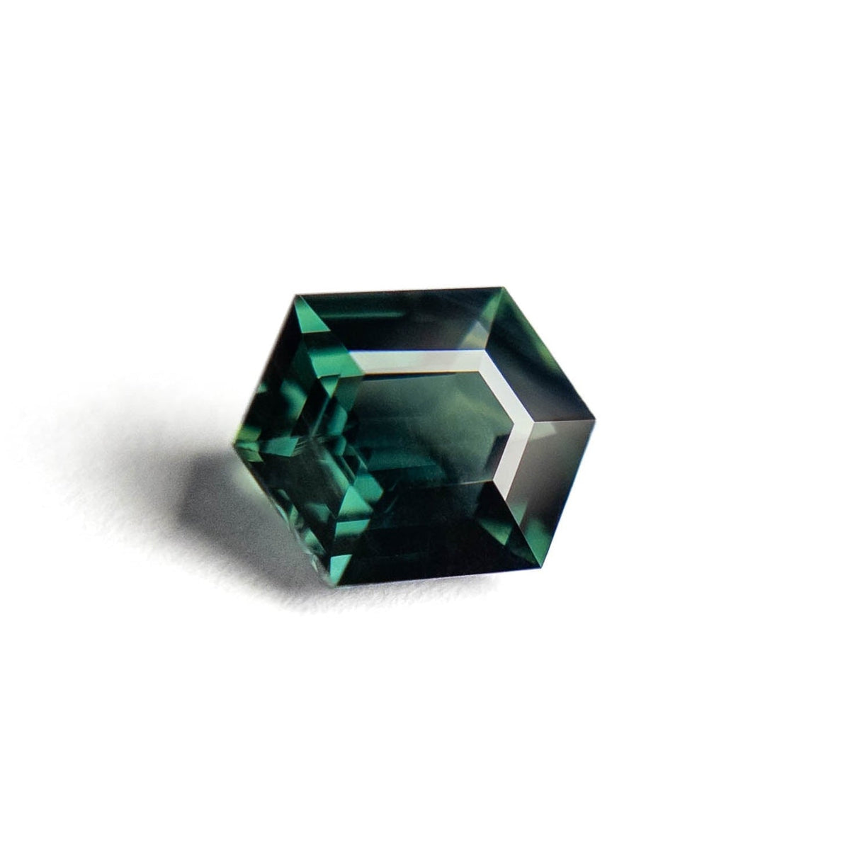 1.17 Carat Teal Step Cut Hexagon Australian Sapphire