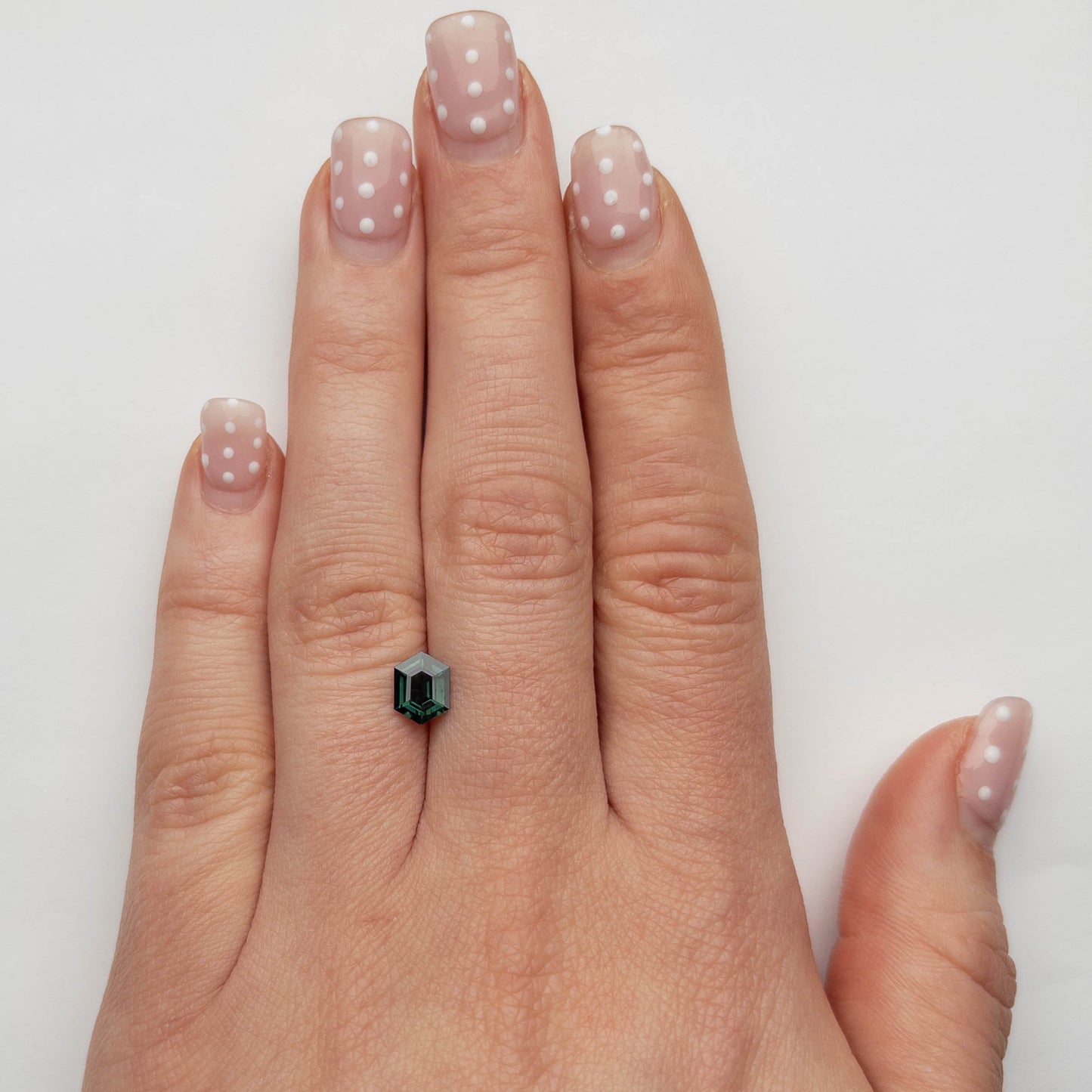 1.17 Carat Teal Step Cut Hexagon Australian Sapphire