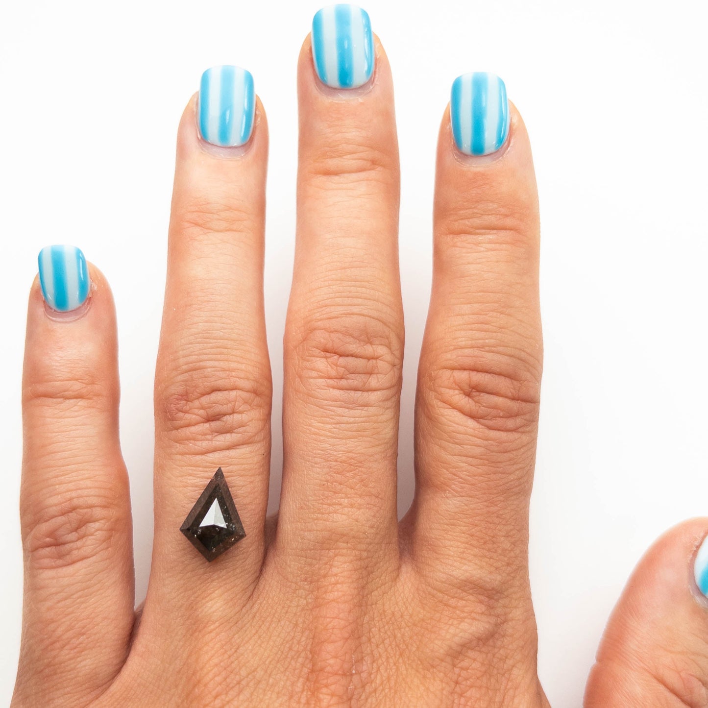 3.18 Carat Black Rose Cut Kite Diamond