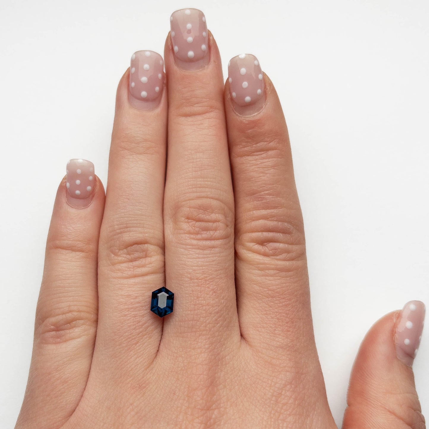 1.64 Carat Deep Blue Step Cut Hexagon Tanzanian Sapphire