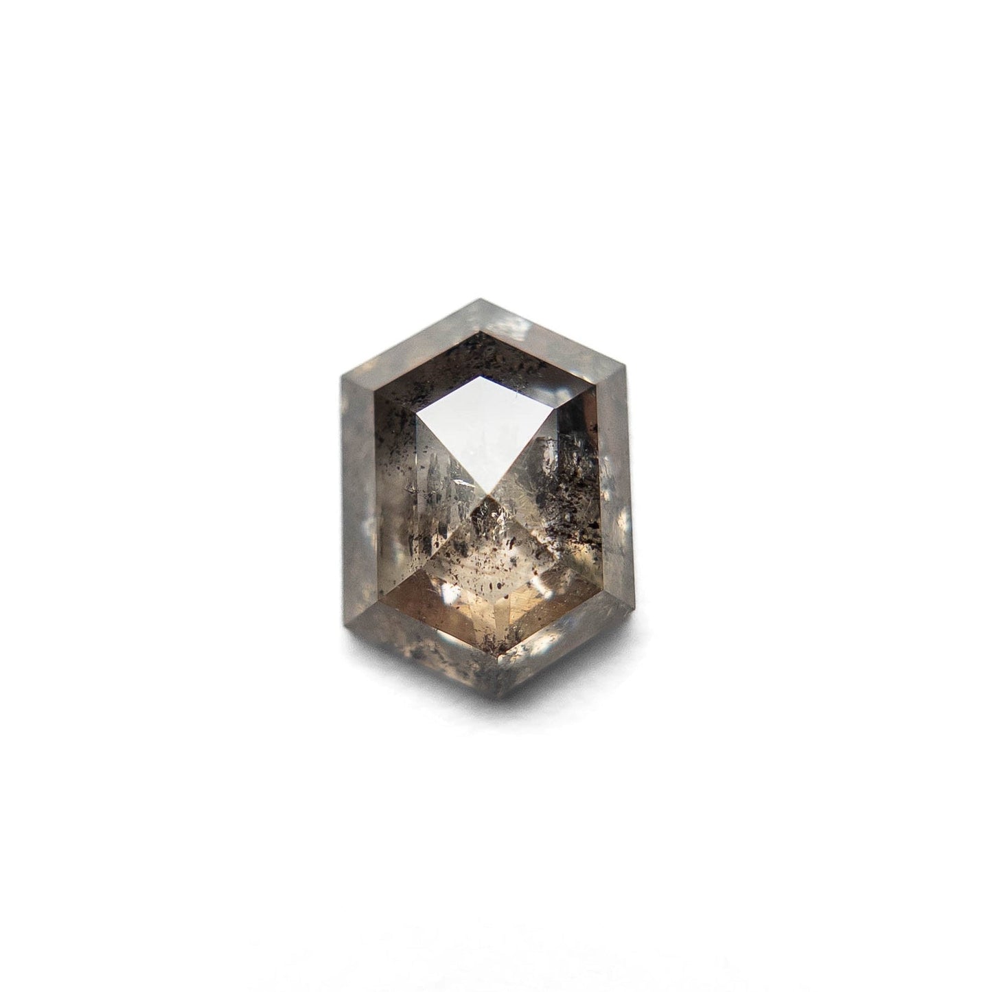 1.65 Carat Salt and Pepper Rose Cut Hexagon Diamond
