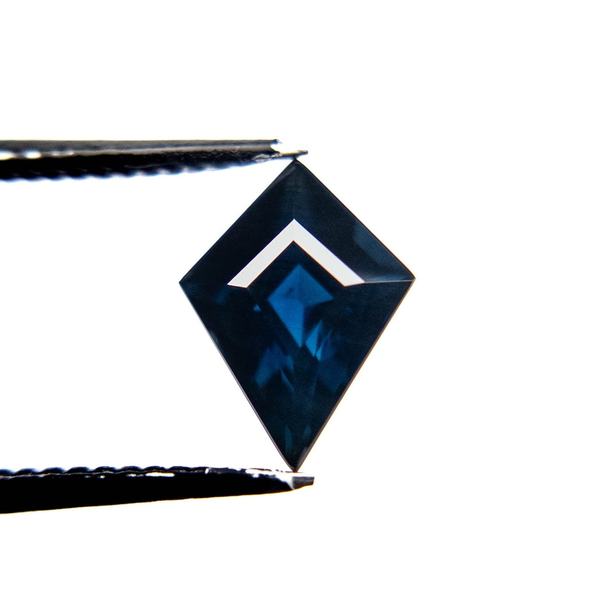 1.80 Carat Deep Blue Step Cut Kite Tanzanian Sapphire