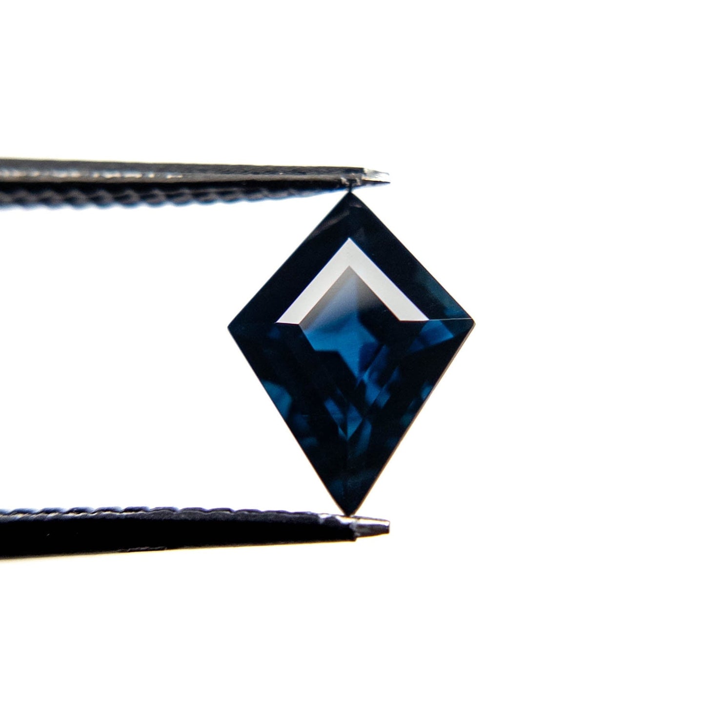 1.54 Carat Deep Blue Step Cut Kite Tanzanian Sapphire