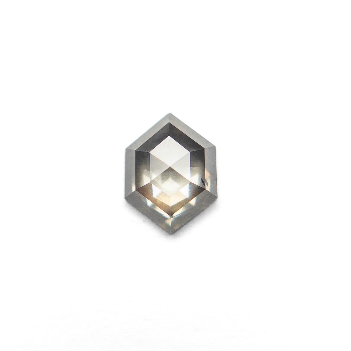 .74 Carat Salt and Pepper Rose Cut Hexagon Diamond