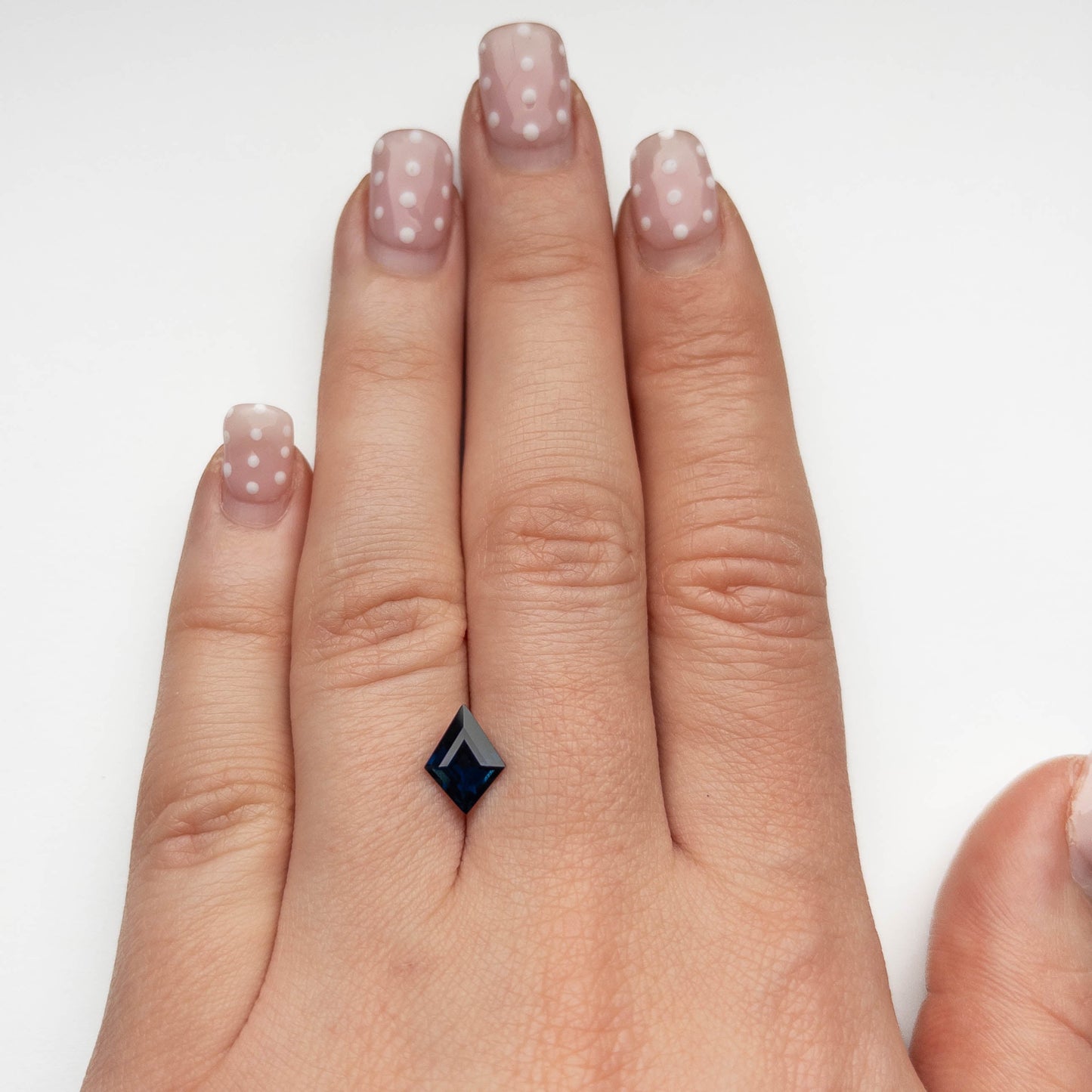1.54 Carat Deep Blue Step Cut Kite Tanzanian Sapphire