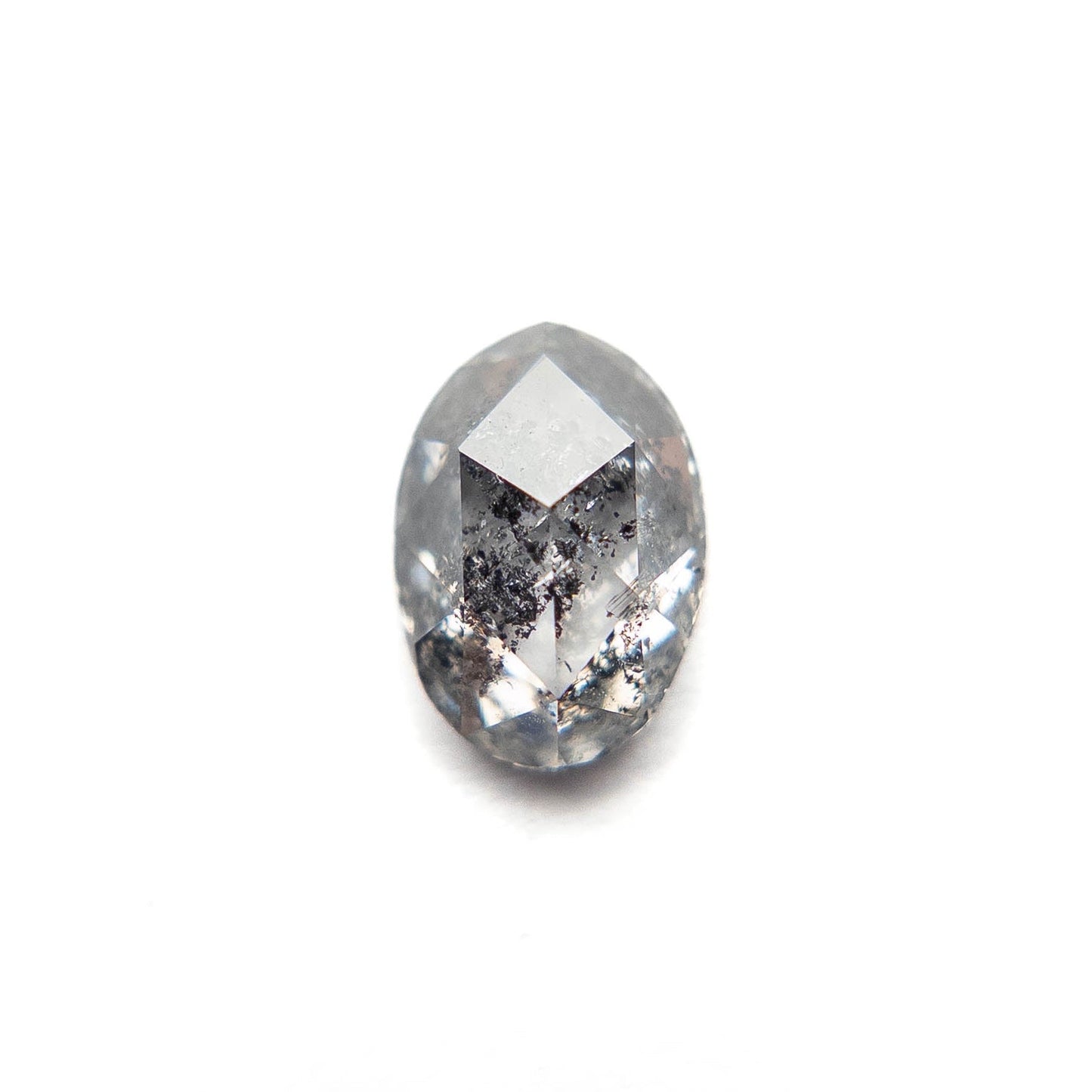 1.25 Carat Canadian Salt and Pepper Rose Cut Oval Diamond