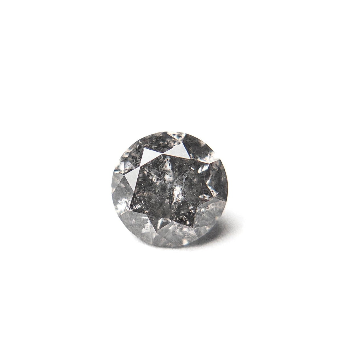 1.08 Carat Salt and Pepper Brilliant Cut Round Diamond