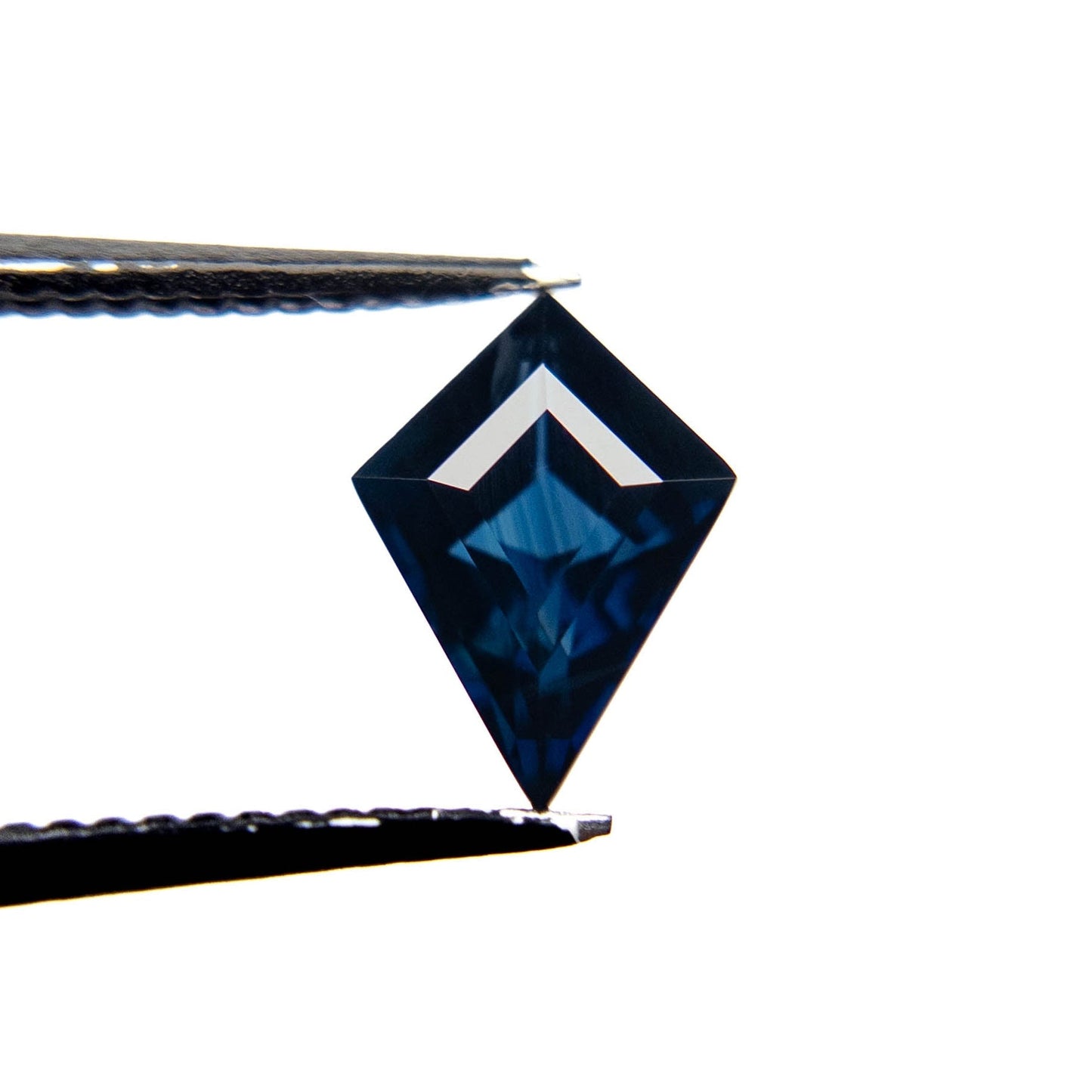 1.64 Carat Deep Blue Step Cut Kite Tanzanian Sapphire