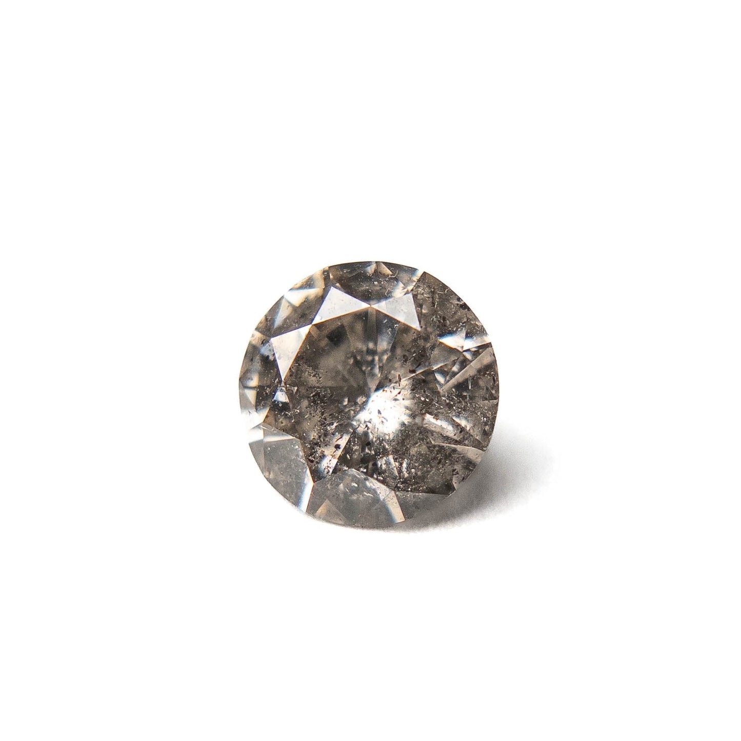 1.39 Carat Salt and Pepper Brilliant Cut Round Diamond