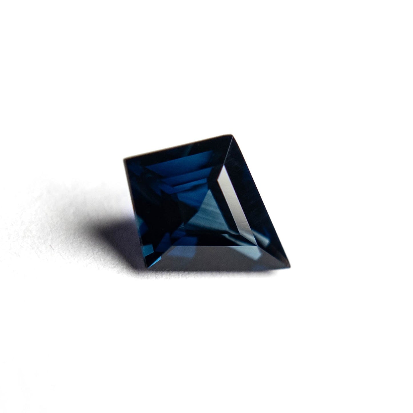1.64 Carat Deep Blue Step Cut Kite Tanzanian Sapphire